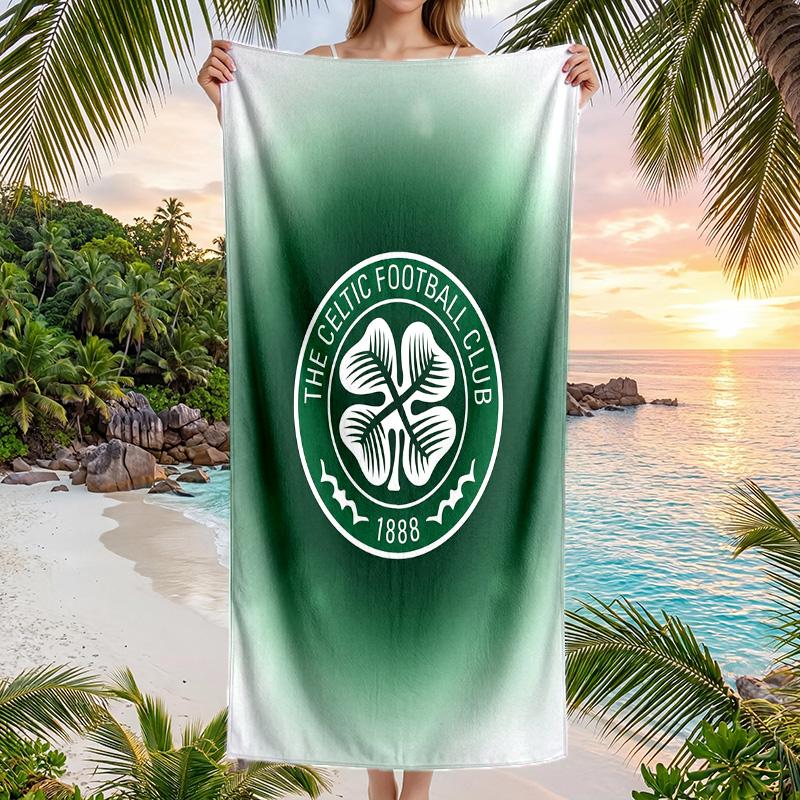 Celtic FC Print Quick Dry Beach Towel Microfiber Absorbent Portable Travel Swimming Towel