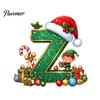 Holiday Tree Hanging Decor Personalized 26 Alphabet Christmas Ornament with Santa Hat Elf Design, Acrylic Cute Pendant for Mantel And Party