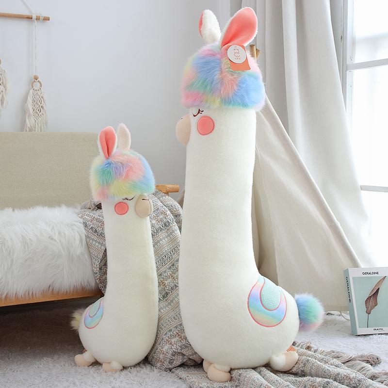 

Colorful Lovely Alpaca Plush Toy Japanese Alpaca Soft Stuffed Cute Sheep Llama Animal Dolls Sleep Pillow 70cm білий