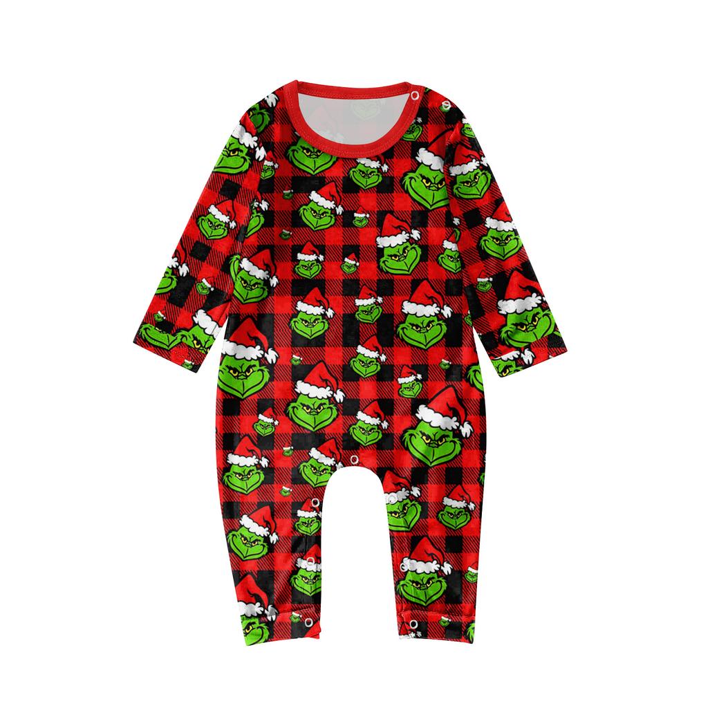 Weihnachtstag Drucke Familie Passend Langarm Tops+Hosen Set Familie Passende Sets