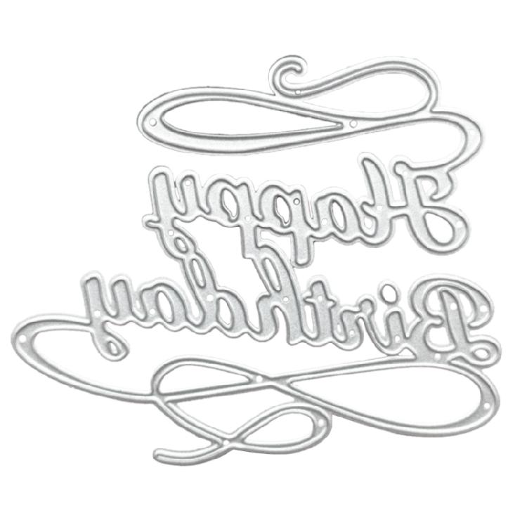 Happy BirthdayCutting Die Carbon Steel Die Cuts for DIY Scrapbooking Craft 1