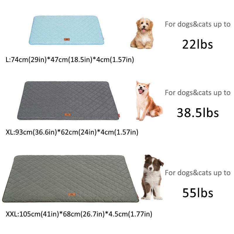Winter Dog Bed Mat Washable Dog Crate Pad Pet Kennel Beds with Anti-Slip Bottom Dog Sleeping Mattress for Medium Large Dogs