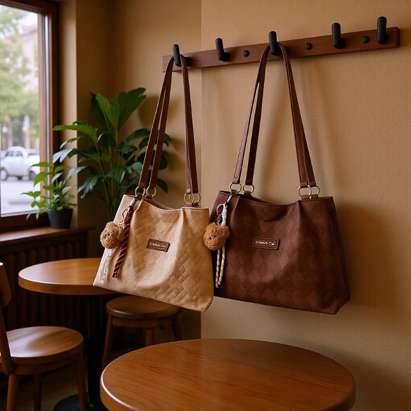 Women's shoulder bag large capacity retro tote bag fashion versatile messenger bag simple commuter armpit bag