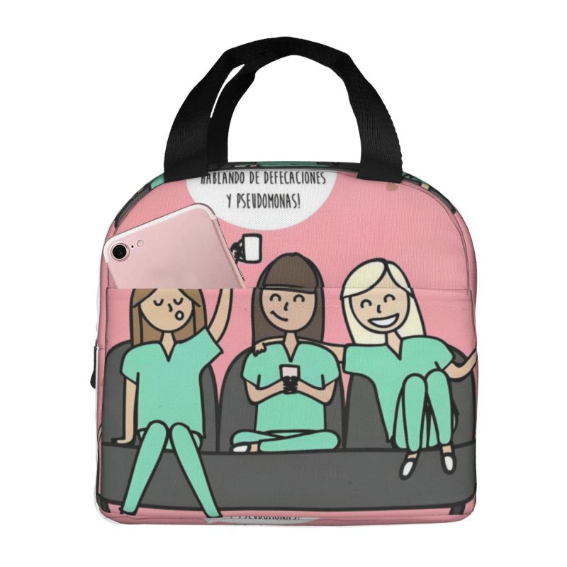 Enfermera En Apuros Doctor Enfermera Fiambrera para Mujeres Multifunción Buceo Buceo Refrigerador Térmico Bolsa de Almuerzo Aislada para Alimentos Oficina
