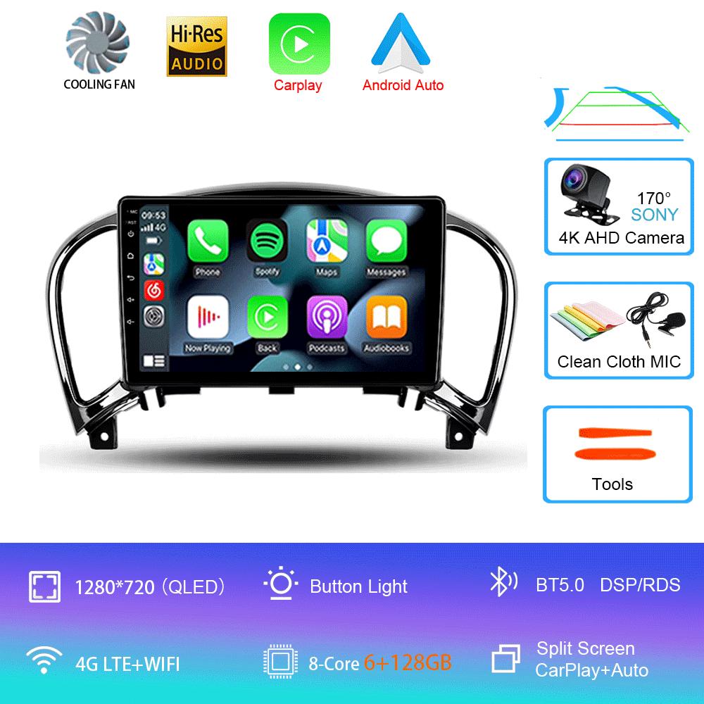 Video Player DSP Radio Android 14 Navigation Multimedia Player For Nissan Juke YF15 2010 - 2014 Carplay Auto Stereo DVD BT