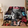 MJ Michael Jackson King of Pop Star Flannel Blanket Soft Warm Blanket Throw Blanket for Bedroom Living Room Bed Travel Picnic