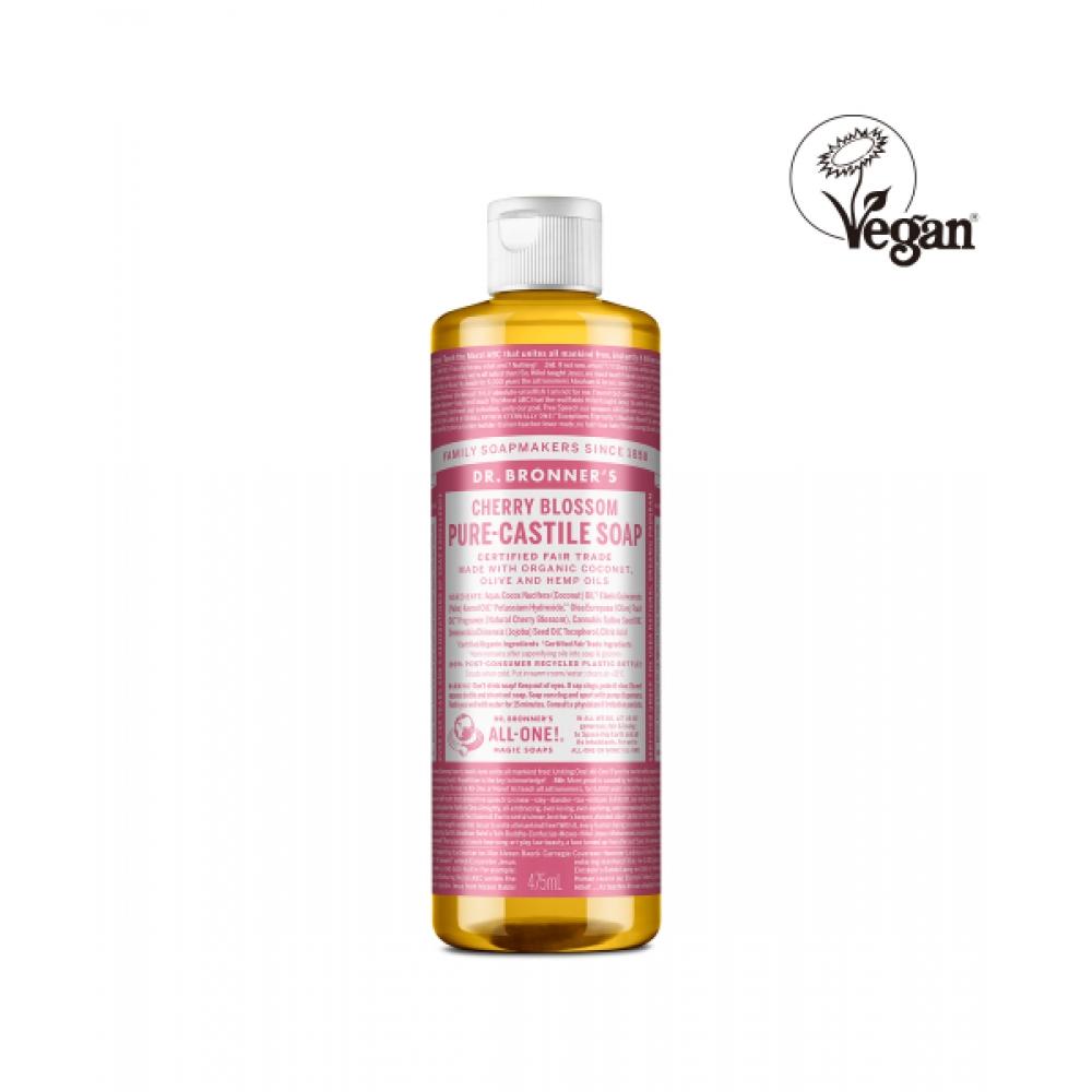 Dr.bronner S [очищающее средство для лица и тела] Мыло Кастильское  Цветок вишни  475 мл Cherry Blossom 475ml