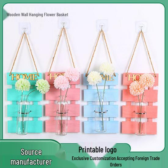 Wall Hanging Woven Basket Flower Pot - Rattan, Willow & Straw Design
