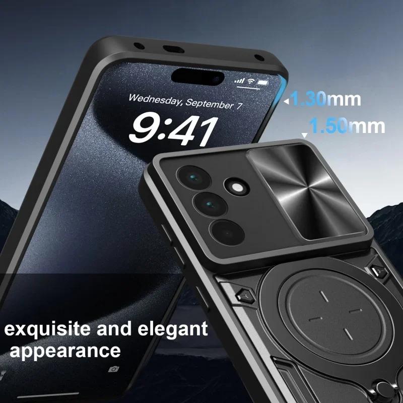 For Samsung Galaxy A26 A25 A24 A23 A16 A15 A14 A13 M55 M54 M34 M23 M14 Magnetic Finger Ring Holder Military Protective Case