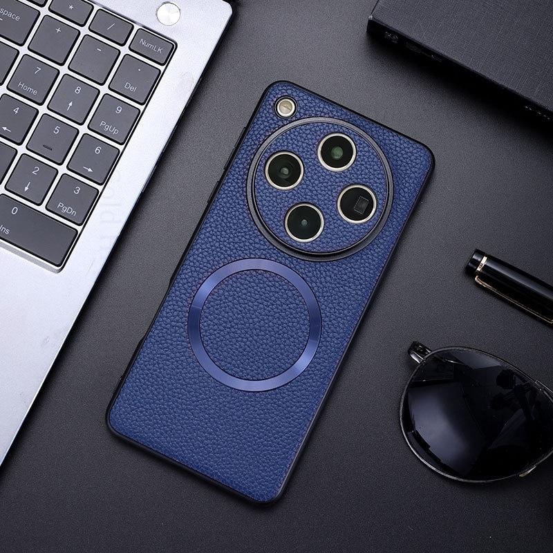 Husă de telefon cu încărcare wireless pentru Magsafe Husă de piele pentru telefon pentru Oppo Find X8 Ultra Husă moale din silicon cu bumper pentru OPPO Find X8 Pro Husă Magsafing