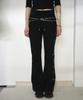 ESCAPEFROM Escf Rhinestone Hotfix Bootcut Sweatpants Black