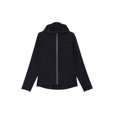 Running Series Woven Solid Color Hooded Long Sleeve Waterproof Windproof Breathable Durable Jacket Men Jacket Basic-Black 952435602-3