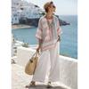 1116 European and American women's leisure vacation style suit Bohemian style suit fashion 1D digital printing