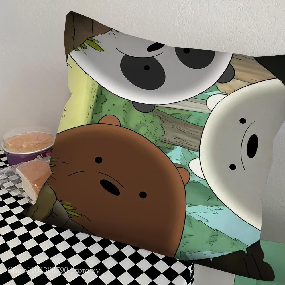 My B-Bare B-Niedźwiadki Kreskówkowe Bajki Poszewka na Poduszkę Kwadratowa Poduszka Sypialnia Sofa Wypoczynek Komfortowa Poduszka Salon Dekoracja Domu