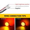 2X Round 48 LED Double Face Turn Signal Pedestal Fender Side Marker Brake Light