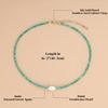[Koai] 3mm Cut Green Agate Freshwater Pearl Power Stone Necklace for Women
