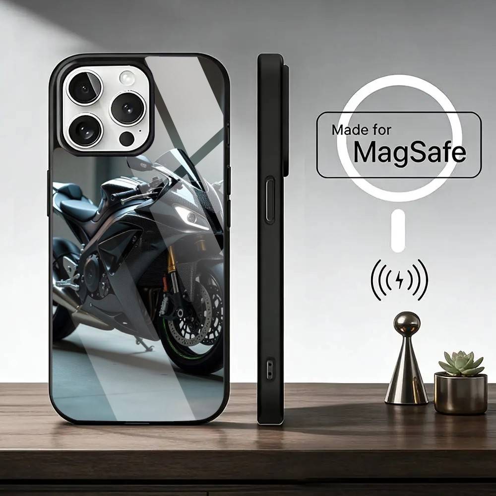 C-Cool H-H2R Motorcycles Phone Case For iPhone17,16,15,14,13,12,11 Plus,Pro Magnetic For Magsafe Wireless Charging iPhone16