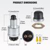 12V-24V 60A Push Button Ignition Start Switch Waterproof Push Button Starter Switch With 2 Terminals for Auto Truck Boat Marine