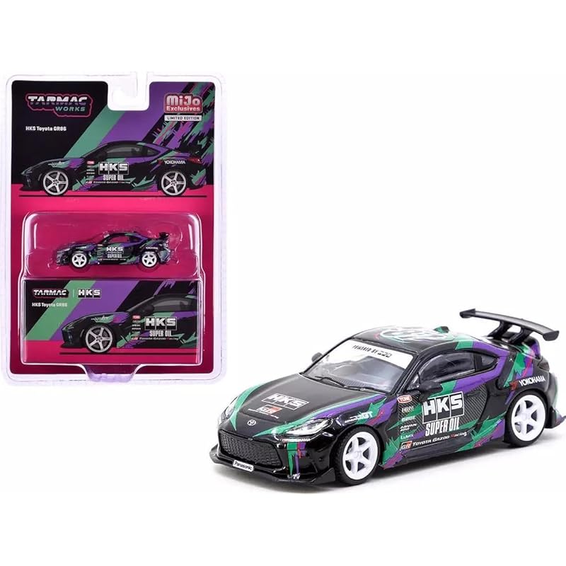 

tarmac works 1/64 toyota GR86 HKS black Tarmac Works mini car [product]