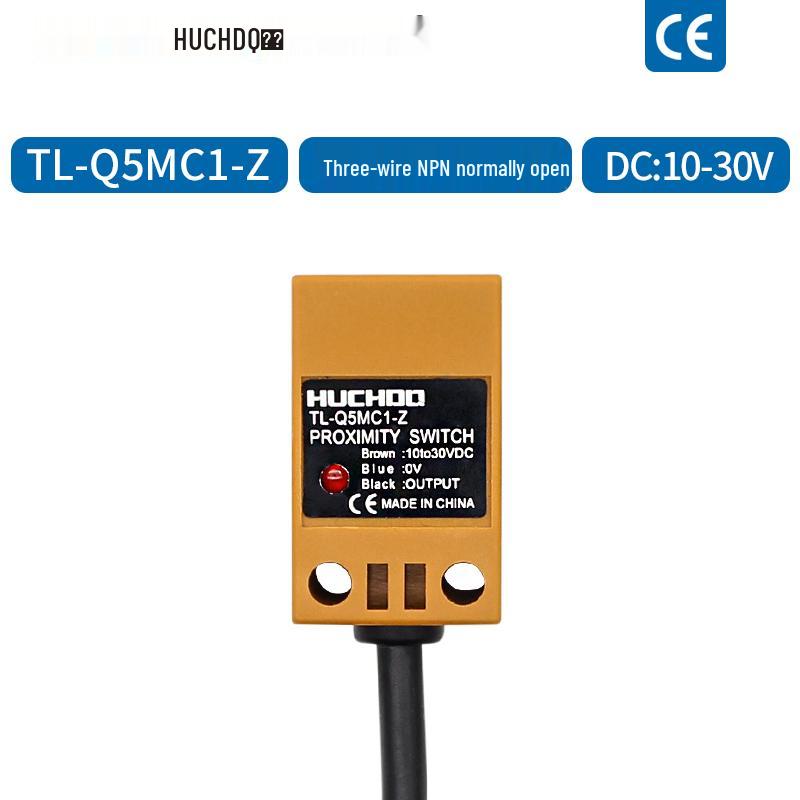 Waterproof Metal Proximity Sensor Switch, TL-Q5MC1-Z, NPN, 3-Wire, Normally Open, 24V