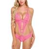 Γυναικεία εσώρουχα Deep V Lace Teddy One Piece Babydoll Mini φορμάκι