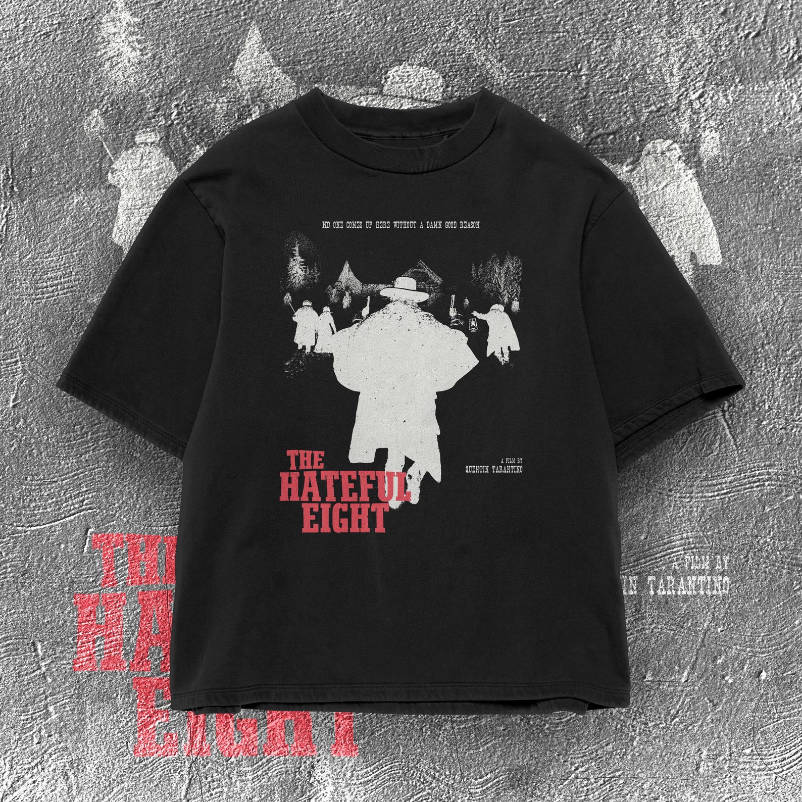 The Hateful Eight Poster T-shirt | Western Movie Graphic Tee M