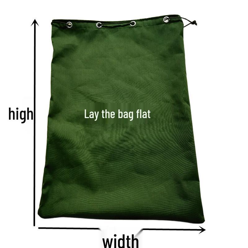 Thickened Large Canvas Bag in Army Green & Black - Jute Woven for Moving, Packing, or Luggage Document