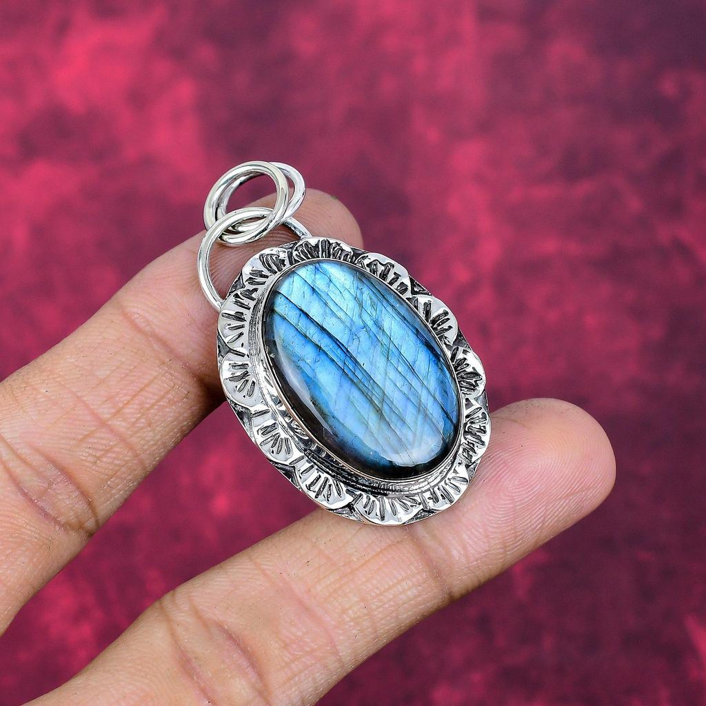 Labradorite Jewelry, 925 Solid Sterling Silver Pendant Handmade Gemstone Jewelry, Gifts For Wife Brand New Pendant