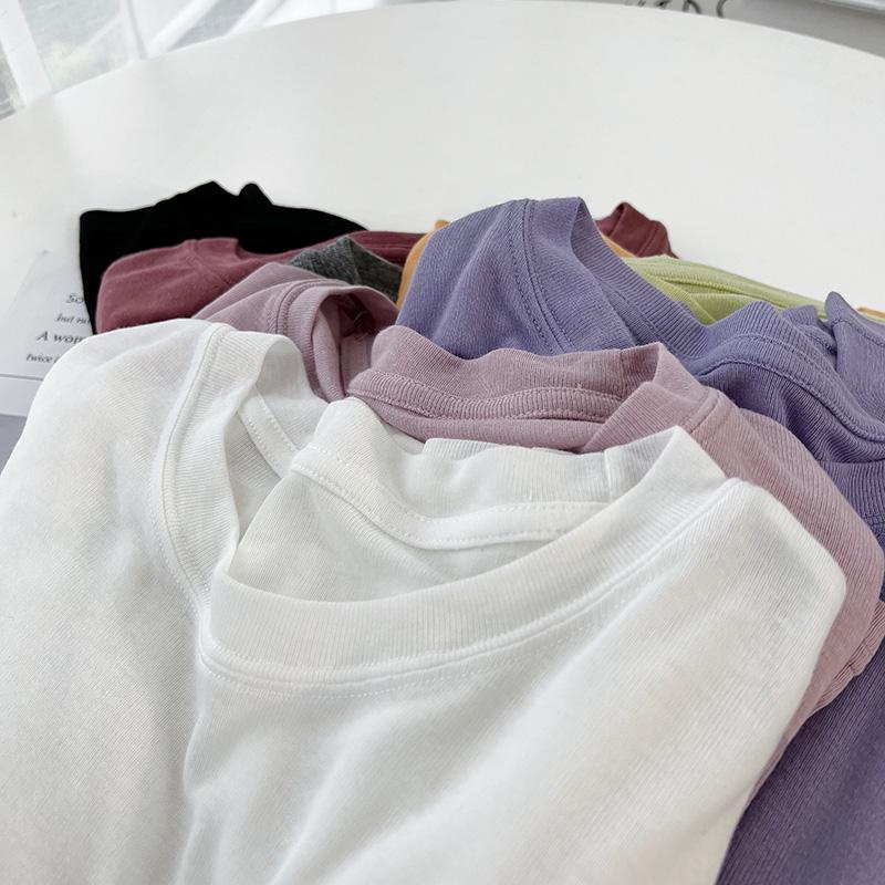 Women's Lightweight Breathable Long-Sleeve Sunscreen T-Shirt - Thin, Loose, Solid Color, Round Neck, Casual Bottoming Blouse with Mask