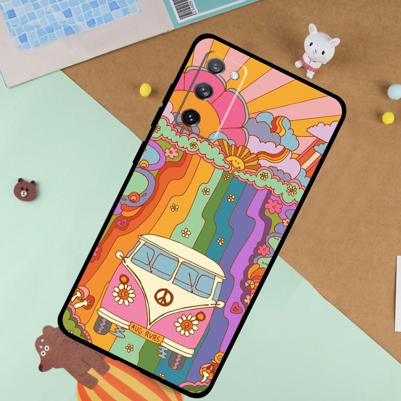 Indie Hippie Art Soft Case For Samsung Galaxy S25 Ultra S9 S10 S20 FE S21 S22 S23 Plus S24 Ultra Funda Cover