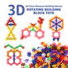 300/600pcs Of Plum Blossom Building Blocks 3d Rotating Snowflake Slices Splicing Diy Toy Best Birthday Christmas Gifts For Kids