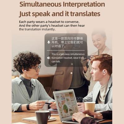 Earbuds Voice Translation Device RealTime 138 Languages Wireless BT TwoWay Translate 3 Modes