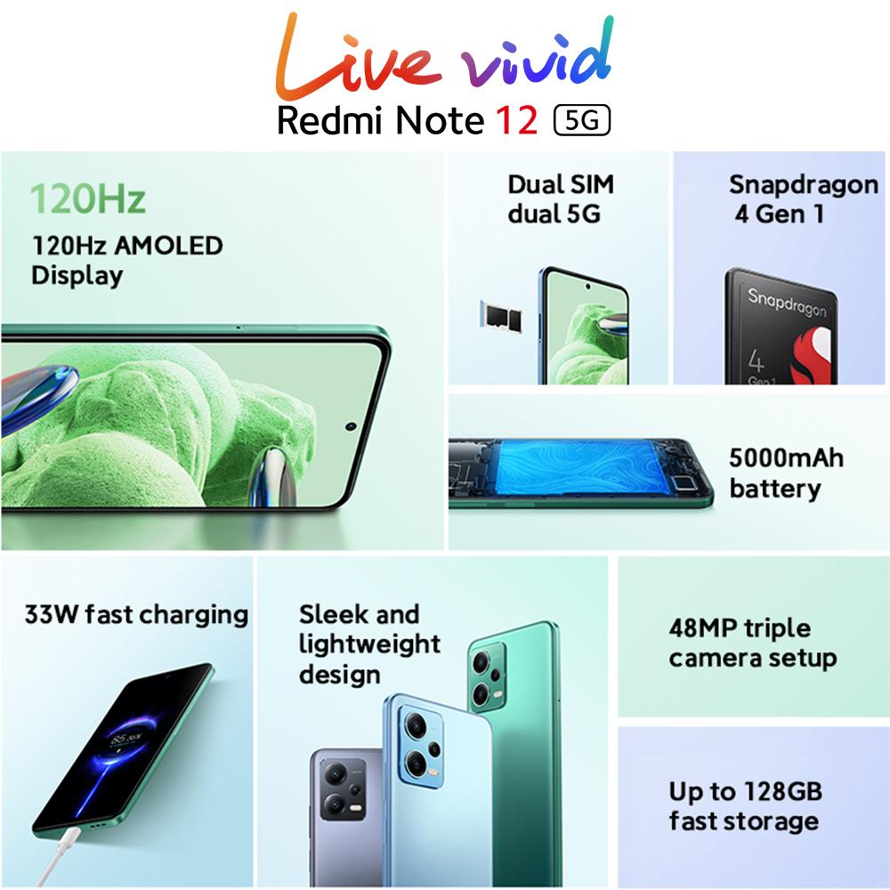 Xiaomi Смартфон Redmi Note 12 5G Snapdragon 7+ Gen 2 120 Гц OLED 5000 ...