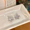 Sparkling Zircon Five-Pointed Star Earrings for Women Girls Fashion Elegant Exquisit Stud Earrings Wedding Jewelry Accessories