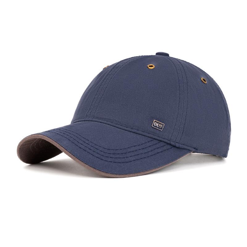 Summer Baseball Cap Men's Big Head Curved Eave Sunshade Sunscreen Cap