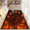 Fire Spirit Mystical Fox Carpet Yoga Living Room Room Decor Children's Crawling Mat Doormat Area Rug Games Mat