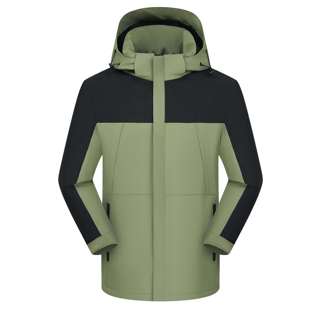Personalized Windproof 3-in-1 Jacket: Solid Color, Custom Logo, Unisex Design, Thick Workwear