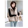 Women's Hooded Diamond‑Quilted Puffer Vest Sleeveless Drawstring Hem Warm Casual Winter Gilet Waistcoat