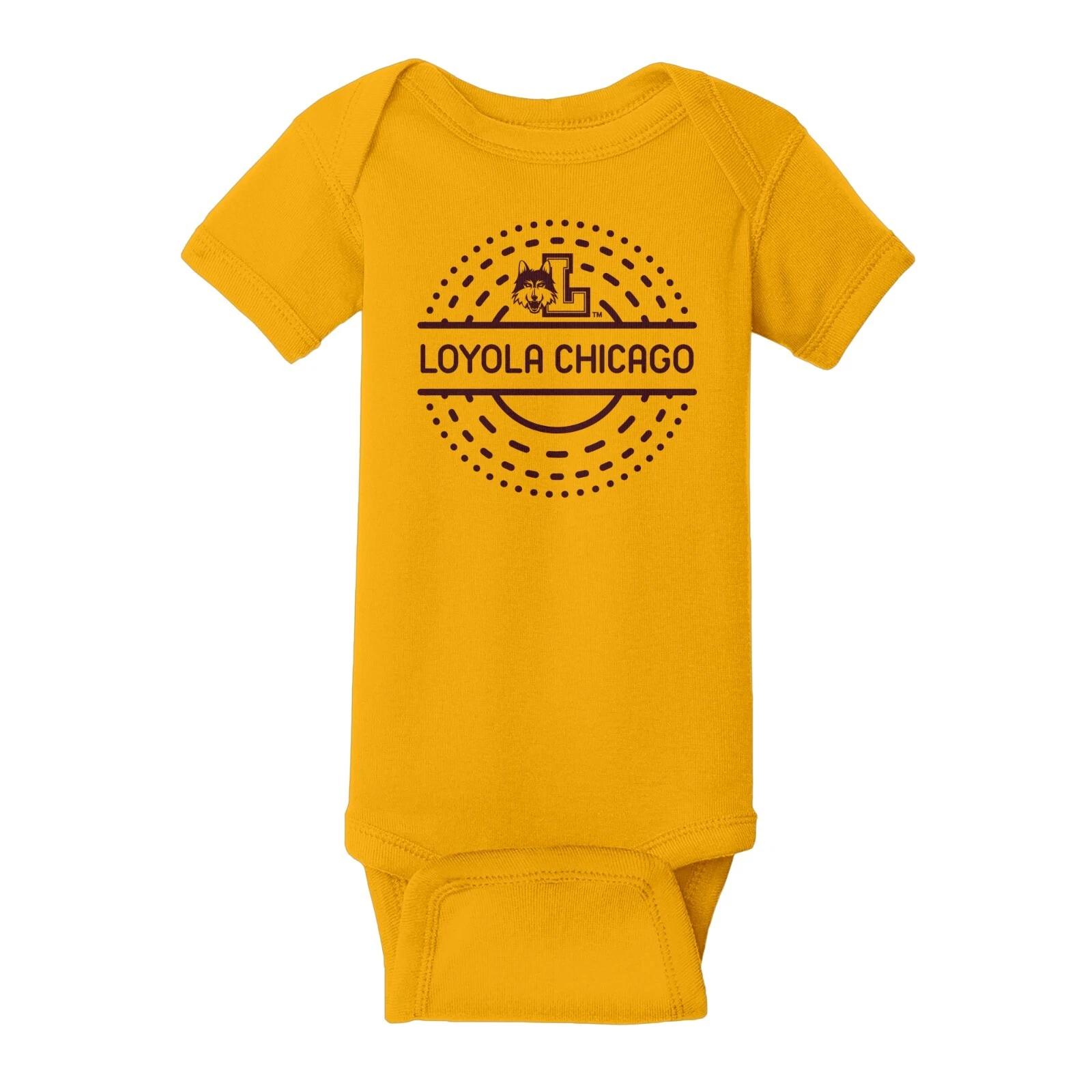 Loyola Chicago Sunny Circle Infant Creeper - Gold 2XL