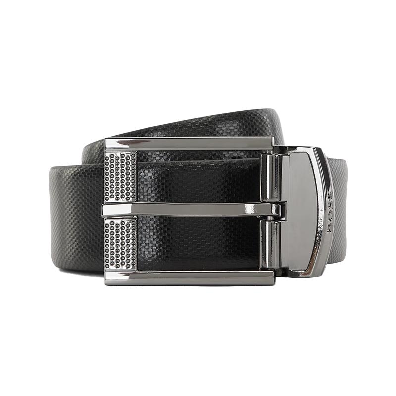 BOSS Мужской классический двусторонний кожаный ремень One Size