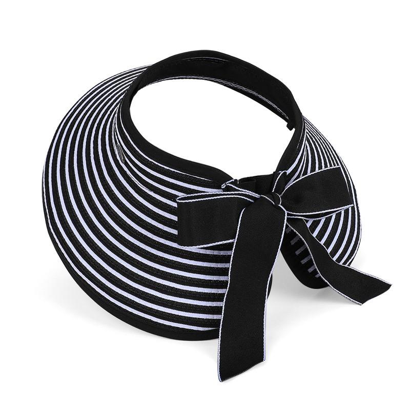 

Straw Hat With Wide Brim Summer Sun Protection For Women Outdoor Casual Fashion чорний