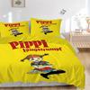 Pippi'S Adventures Freedom Print 3Pcs Bedding Setduvet Cover With 2 Bedropillowcase Home Birthday Gift