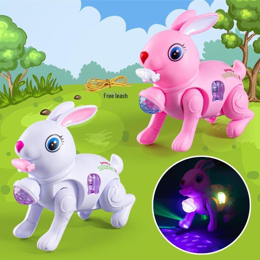 Electric Jumping Bunny Toy with 3D Light & Music Projection