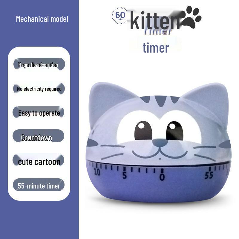 Children's Cartoon Rabbit & Squirrel Magnetic Timer for Cooking & Study