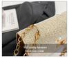 2026 Women's Summer Straw Woven Chain Square Bag - Simple Fashion Turn Lock Shoulder & Crossbody Underarm Bag