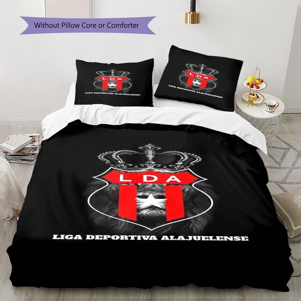 Alajuelense Logo Pattern Bedding Set Quilt Cover Pillowcase Home Decor Gift (1 * duvet cover + 2 * pillowcase, without core)