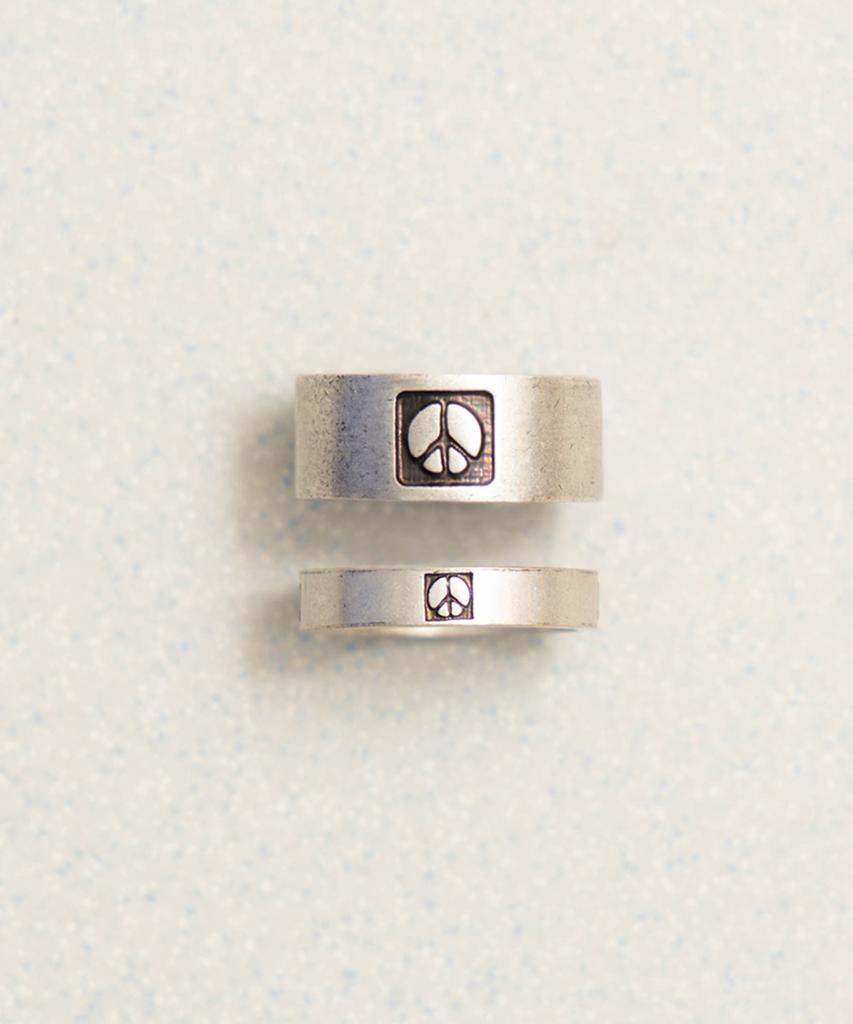 Towtow Archive Carved Ring Set Silver