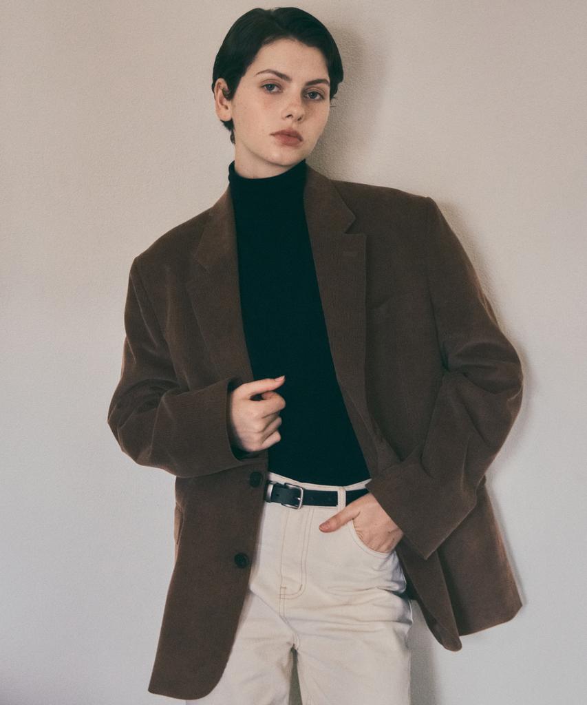 Wednesdayoasisforwomen [Atelier Edition] Corduroy Tailored Blazer Jacket_Brown(W25-Ot12)