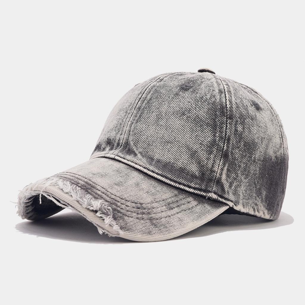 Trendy Brand Fashion Ripped Cap Women's Face Small Soft Top Baseball Cap Literary Retro Visor Men's Hat