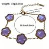 Five Leaf Flower Double Sided Bay Lucky Flower Bracelet Stainless Steel Fashion Luxury Fulu Bracelet